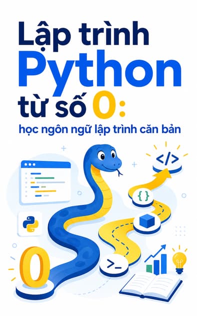 Book cover for Lập trình Python từ số 0: học ngôn ngữ lập trình căn bản