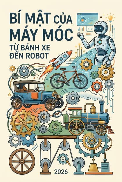 Book cover for Bí Mật Của Máy Móc: Từ Bánh Xe Đến Robot