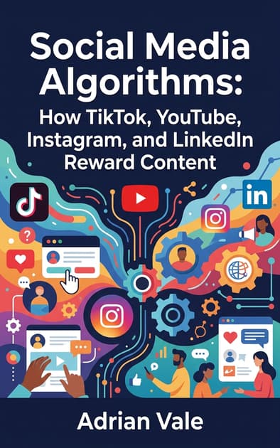 Book cover for Social Media Algorithms: How TikTok, YouTube, Instagram, and LinkedIn Reward Content