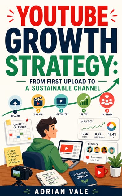 Book cover for YouTube Growth Strategy: From First Upload to a Sustainable Channel