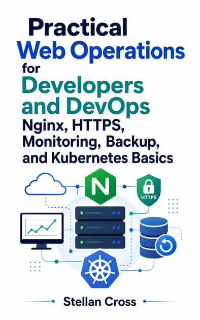 Book cover for Practical Web Operations for Developers and DevOps: Nginx, HTTPS, Monitoring, Backup, and Kubernetes Basics